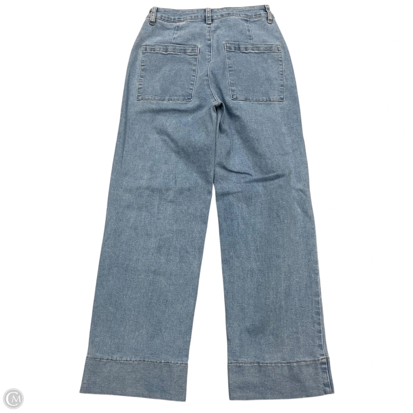 Jeans Wide Leg In Blue Denim, Size: S