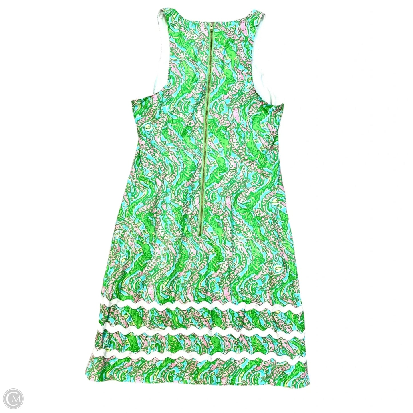 Dress Designer By Lilly Pulitzer In Green White, Size: Xs