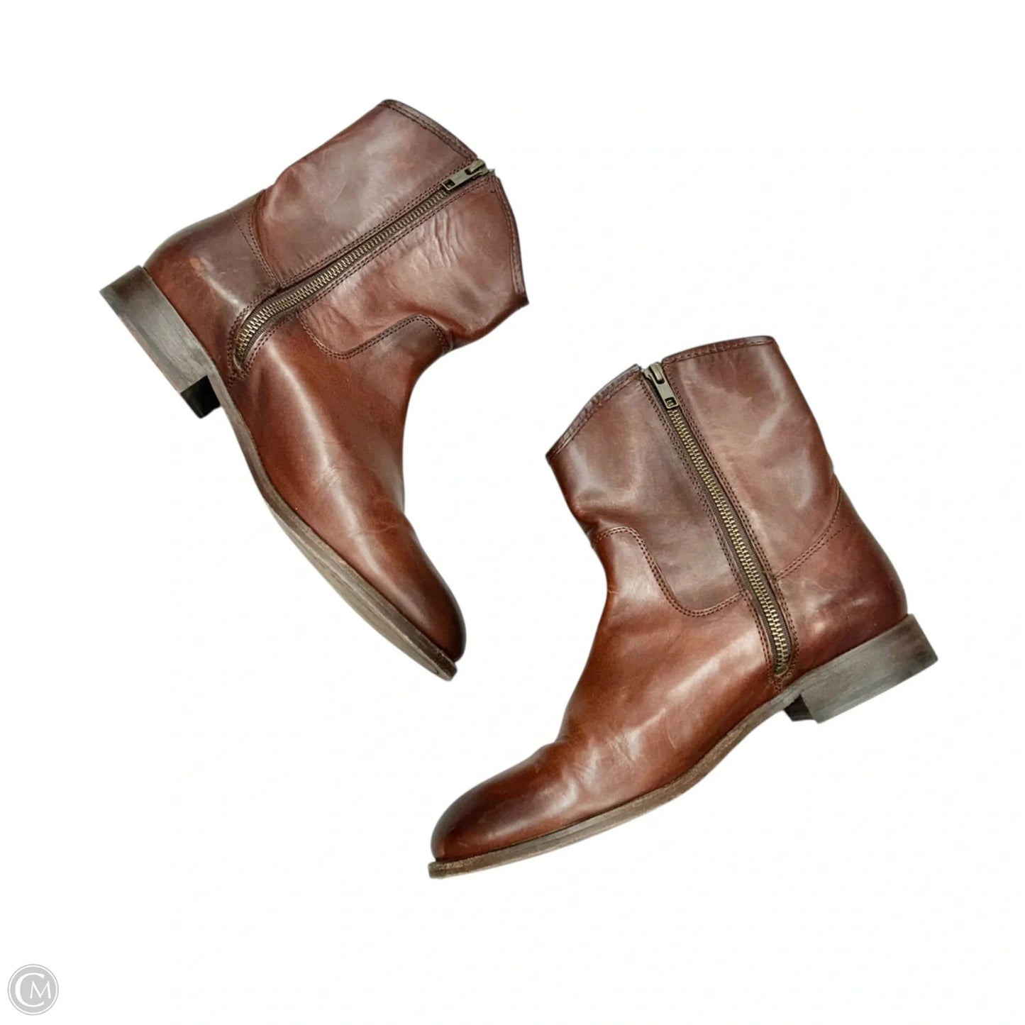 Boots Designer By Frye In Brown, Size: 9.5