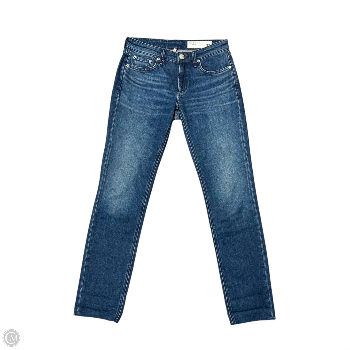 Jeans Skinny By Rag And Bone In Blue Denim, Size: 0