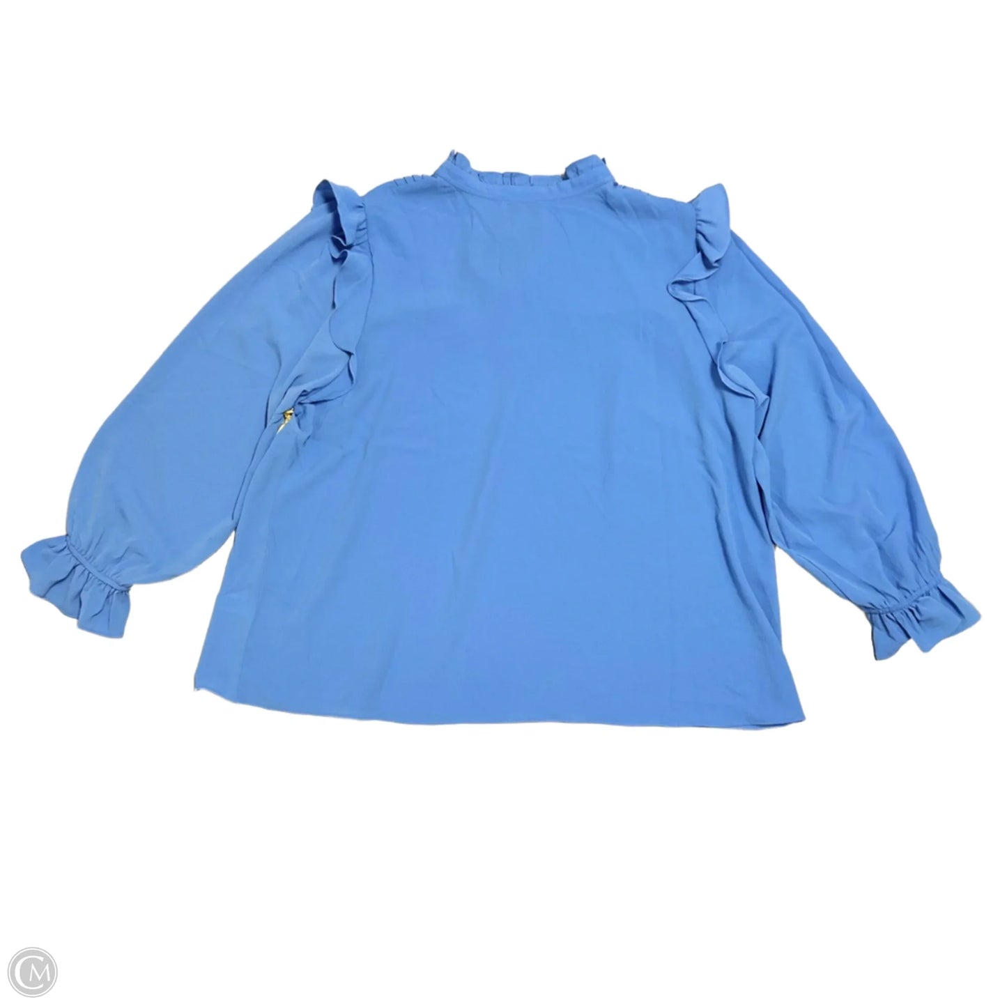 Blouse Long Sleeve By Cece In Blue, Size: 3x