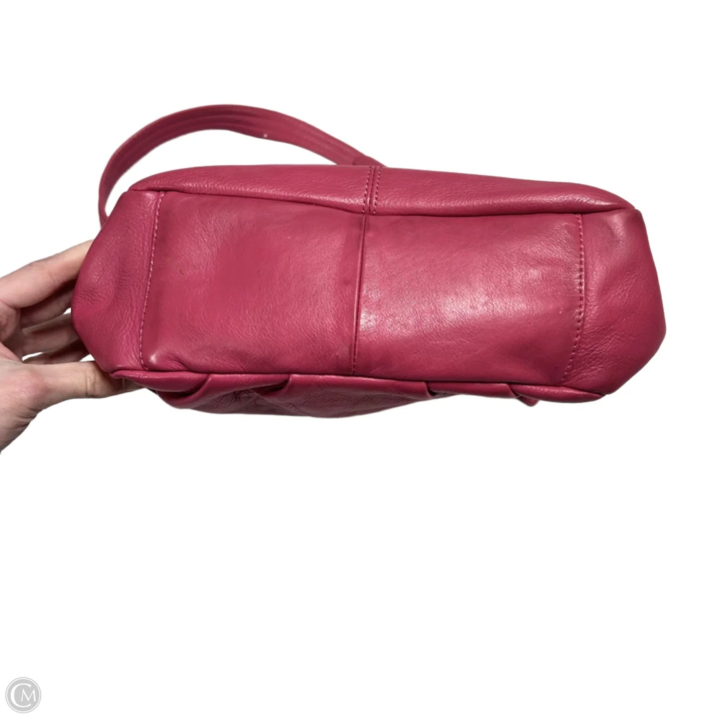 Handbag Leather By Stone Mountain, Size: Medium