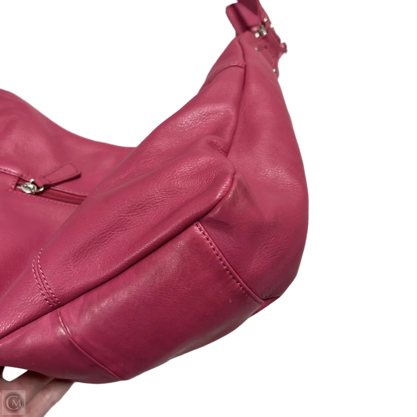 Handbag Leather By Stone Mountain, Size: Medium