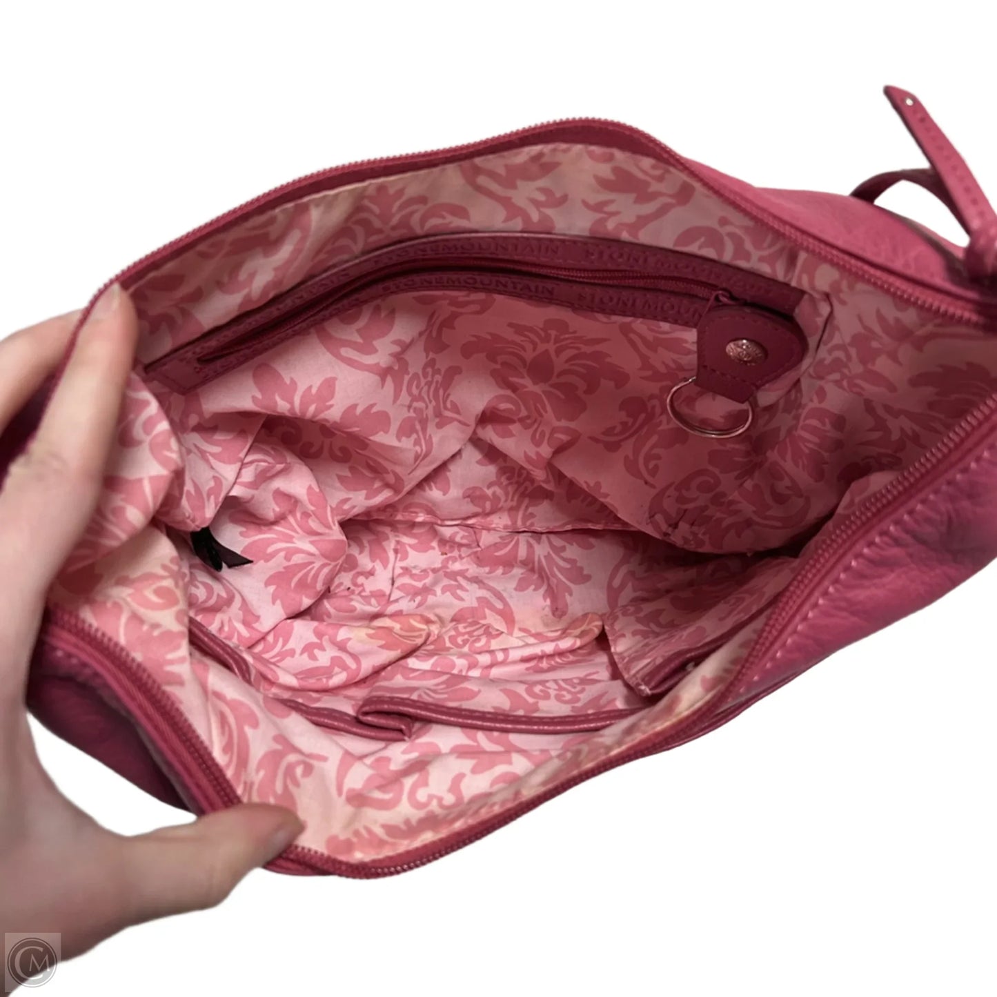 Handbag Leather By Stone Mountain, Size: Medium