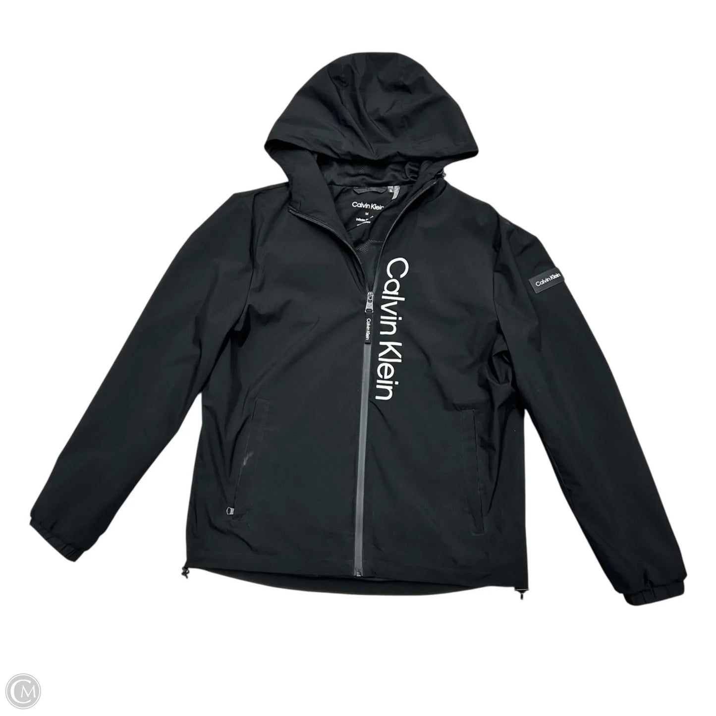 Jacket Windbreaker By Calvin Klein In Black, Size: M