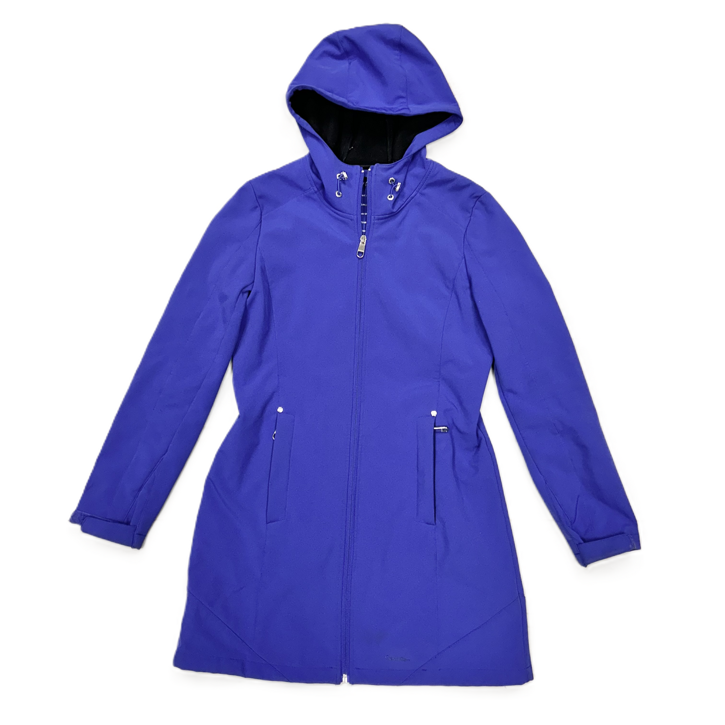 Coat Raincoat By Calvin Klein In Blue, Size: Xs