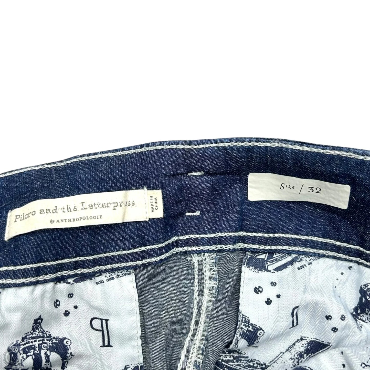 Jeans Wide Leg By Pilcro In Blue Denim, Size: 14
