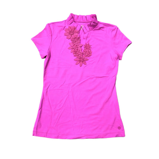Top Short Sleeve Designer By Lilly Pulitzer In Pink, Size: S