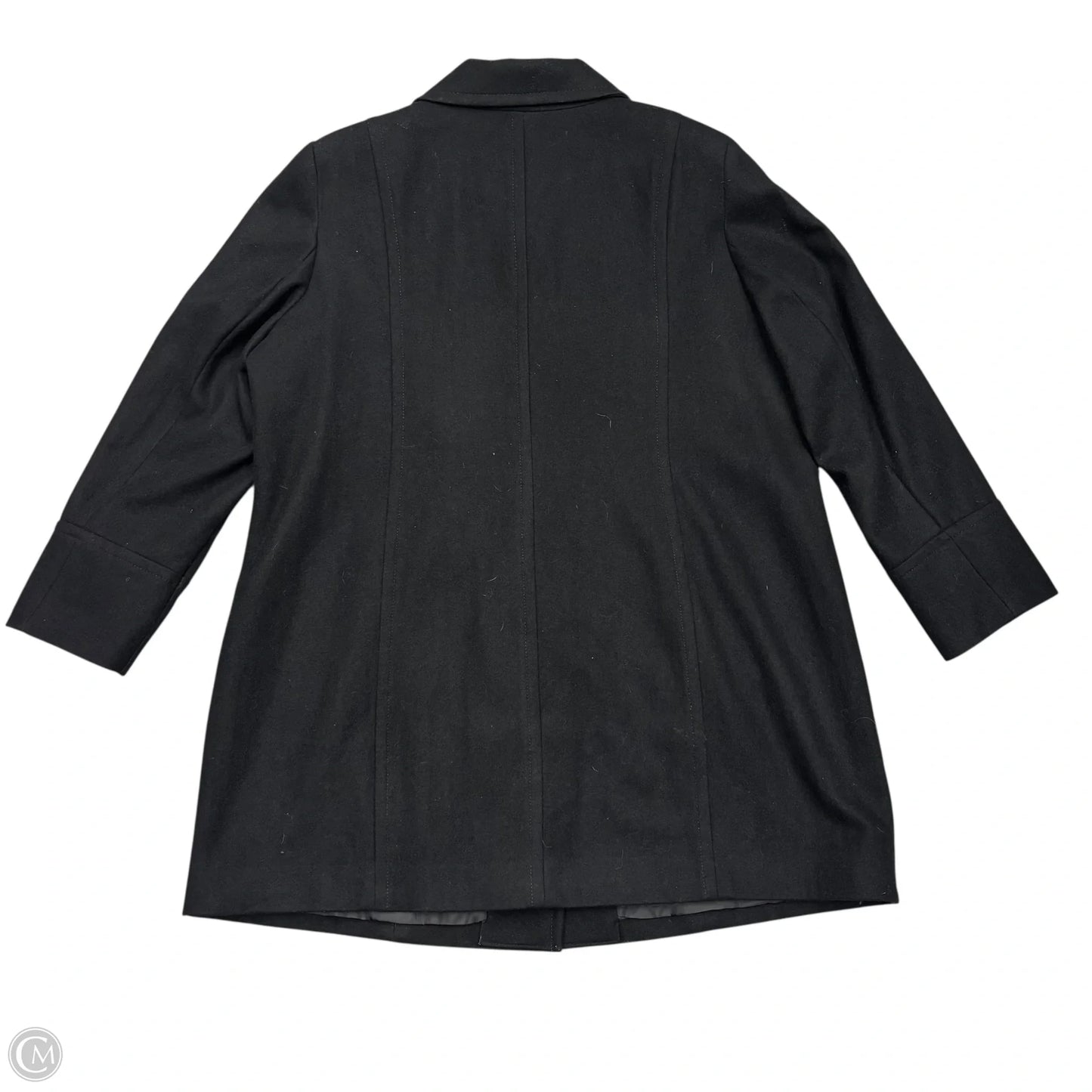 Coat Peacoat By St Johns Bay In Black, Size: 3x