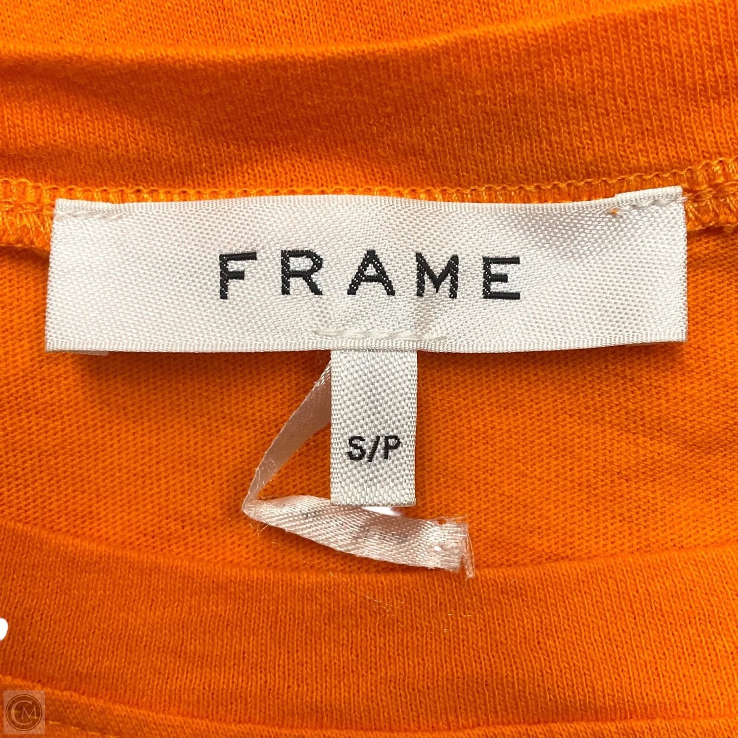 Top Short Sleeve By Frame In Orange, Size: S