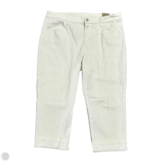 Jeans Skinny By Chicos In White Denim, Size: 14