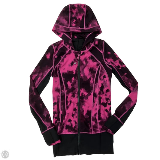 Athletic Jacket By Lululemon In Black & Pink, Size: Xs