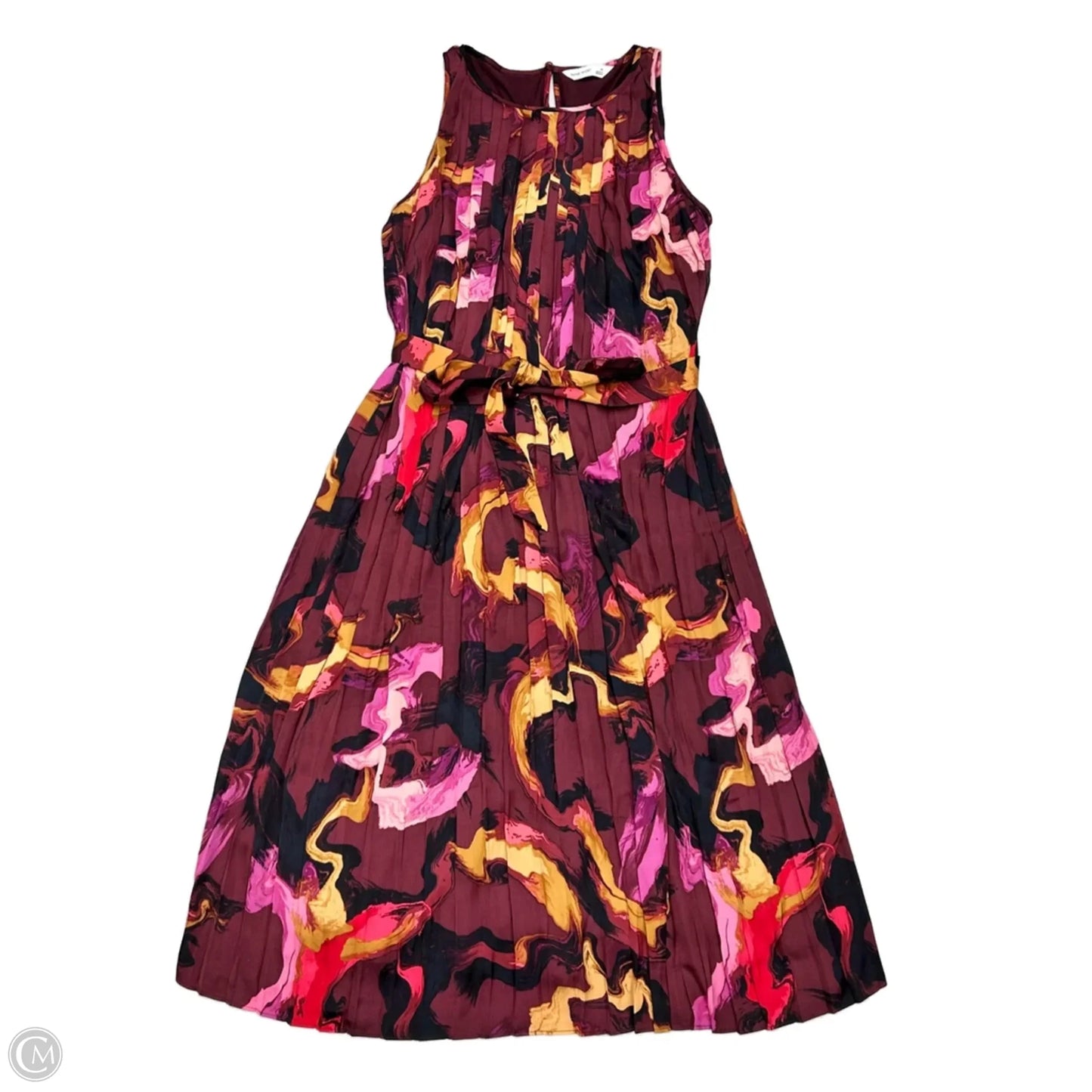 Dress Party Midi By Nine West In Maroon, Size: M