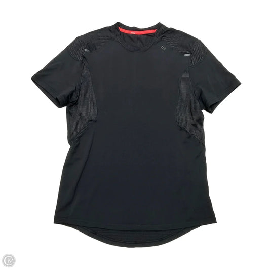 Athletic Top Short Sleeve By Lululemon In Black, Size: M