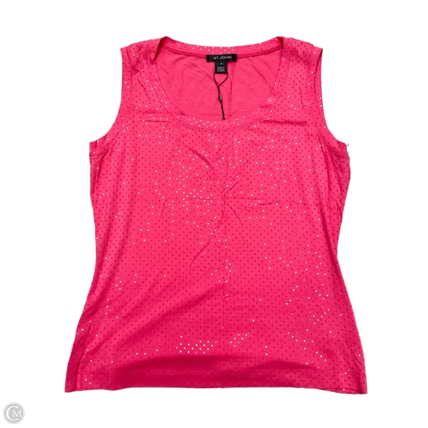 Tank Top Designer By St. John In Pink, Size: M
