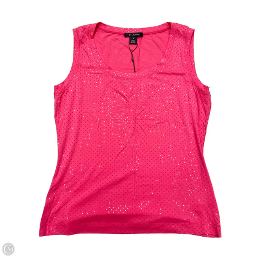 Tank Top Designer By St. John In Pink, Size: M