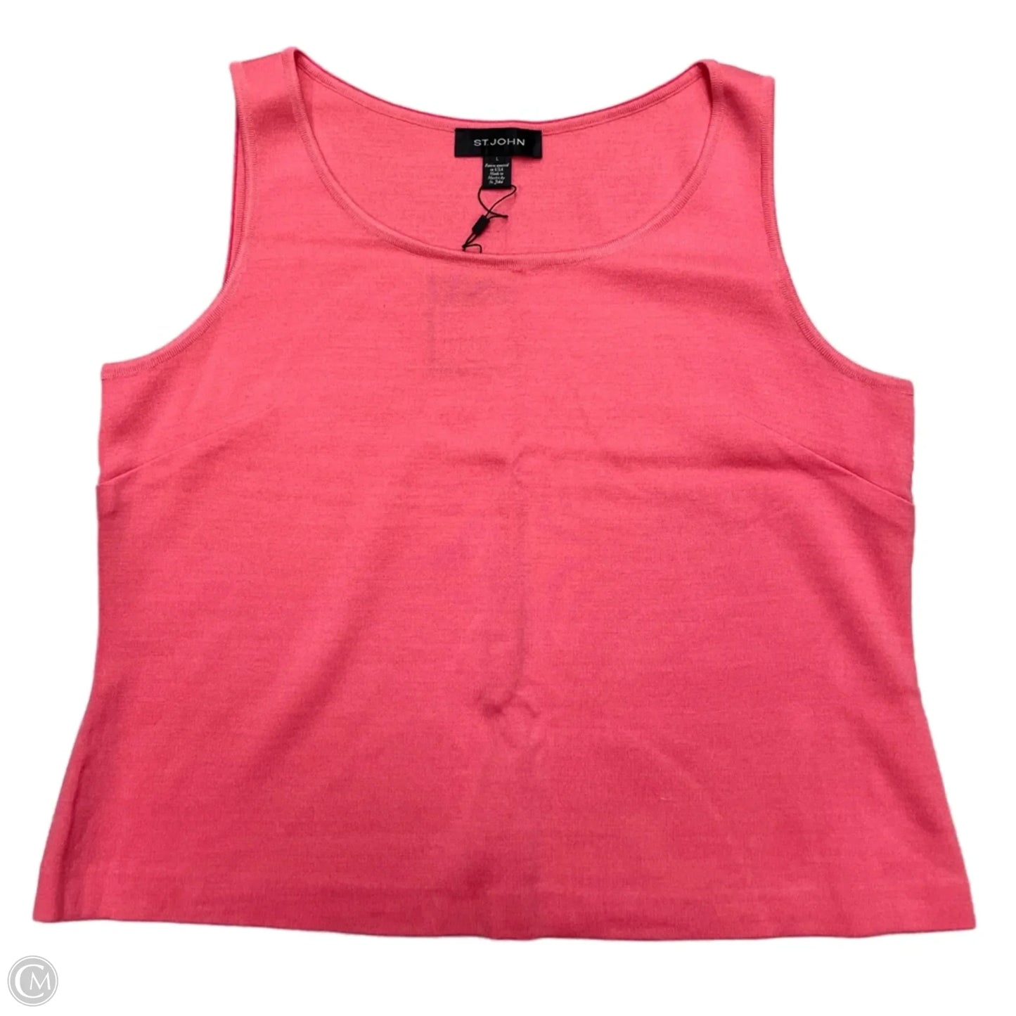 Tank Top Designer By St. John In Pink, Size: L