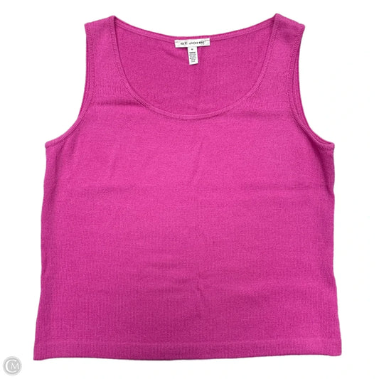 Tank Top Designer By St. John In Pink, Size: M