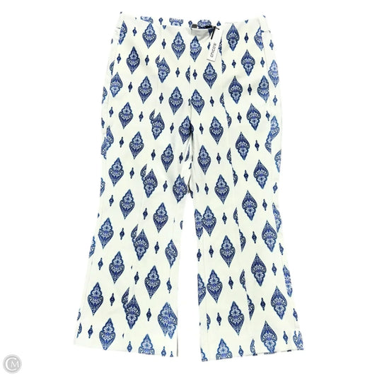 Pants Dress By Chicos In Blue & White, Size: 12