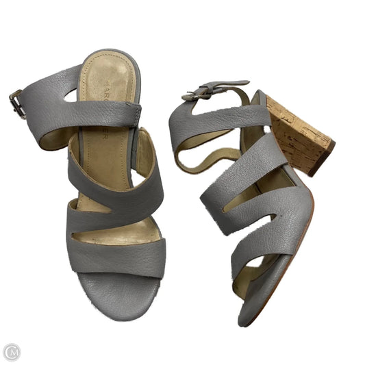 Sandals Heels Block By Marc Fisher In Grey, Size: 6.5