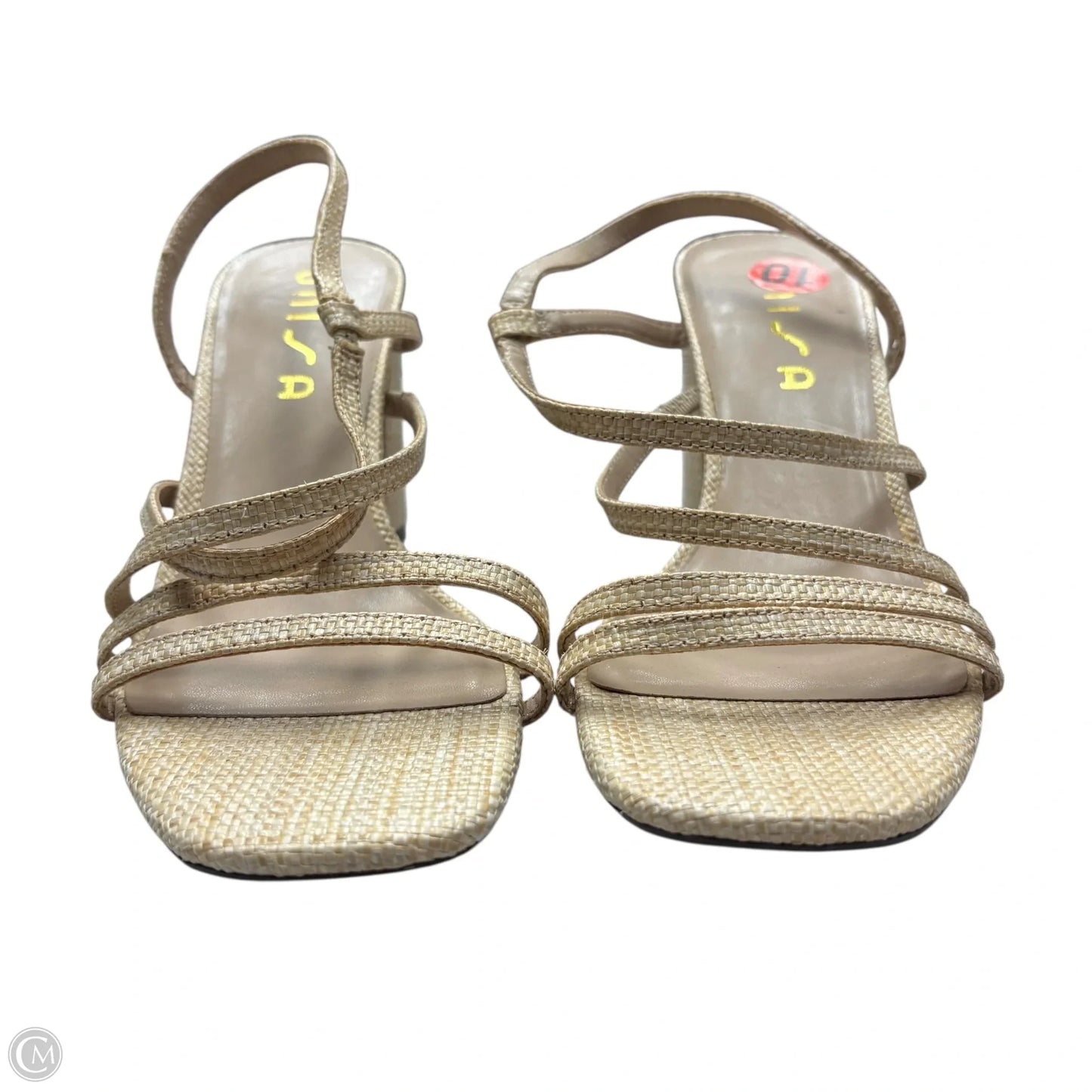 Sandals Heels Block By Unisa In Tan, Size: 10