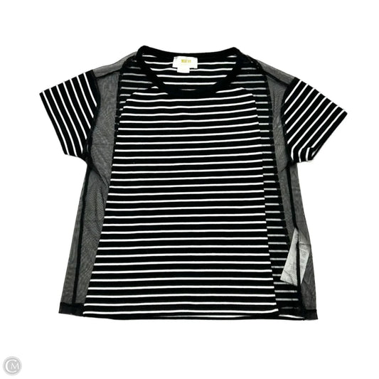 Top Short Sleeve By Maeve In Black & White, Size: S
