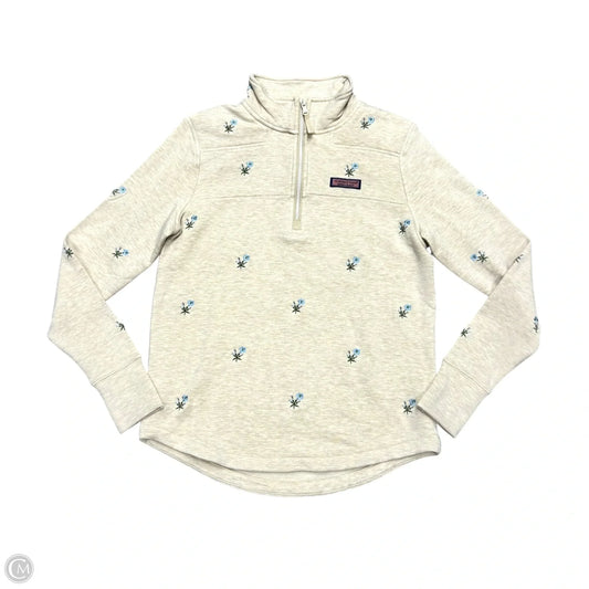 Sweatshirt Collar By Vineyard Vines In Tan, Size: S