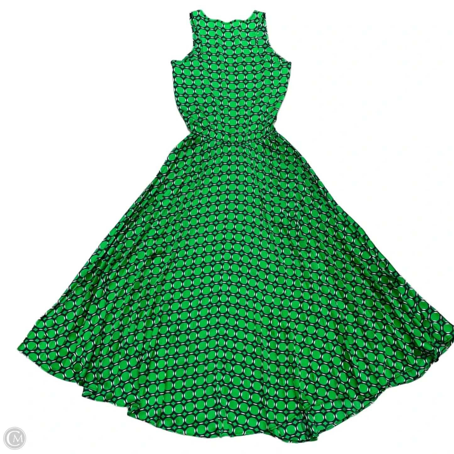 Dress Casual Maxi By Michael By Michael Kors In Green & White, Size: Xs