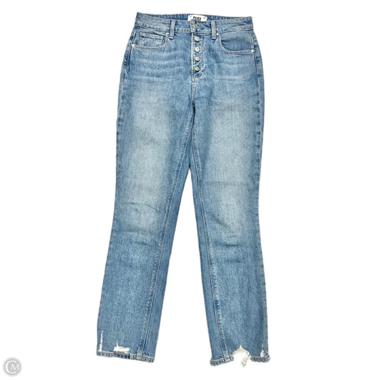 Jeans Straight By Paige In Blue Denim, Size: 0