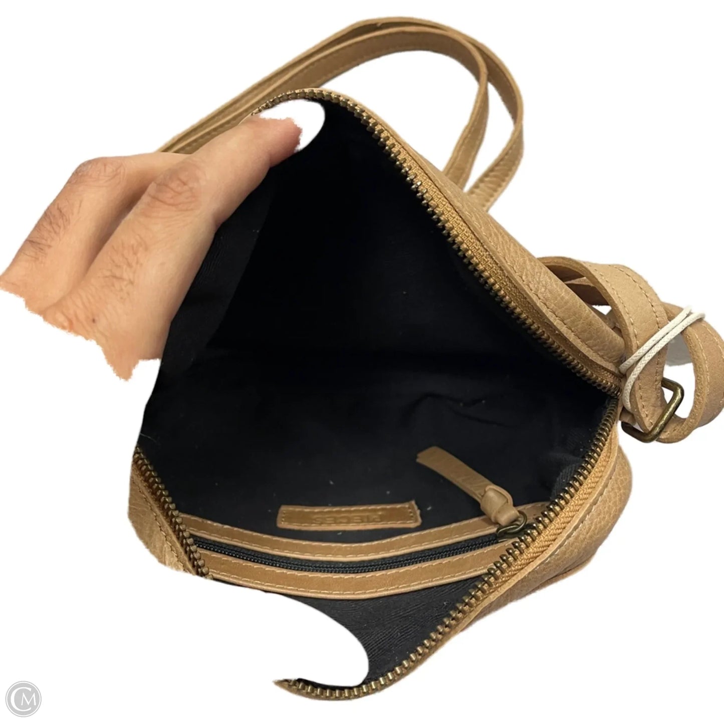 Crossbody Leather By Pieces, Size: Small