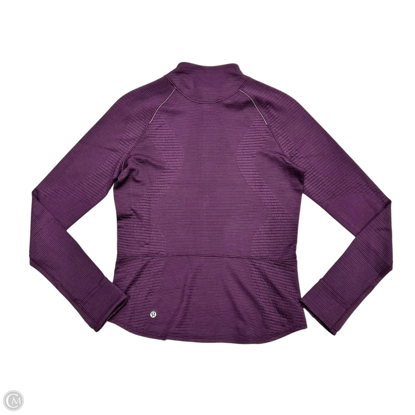Athletic Top Long Sleeve Collar By Lululemon In Purple, Size: M