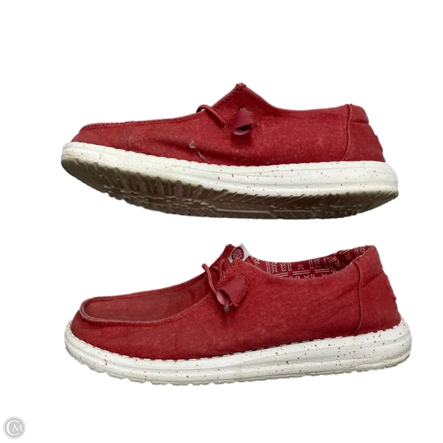 Shoes Flats By Hey Dude In Red, Size: 7