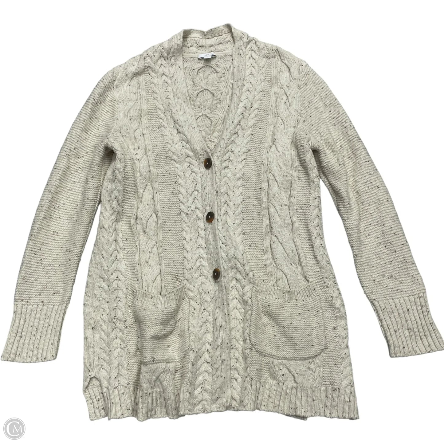 Sweater Cardigan By J. Jill In Cream, Size: Xs