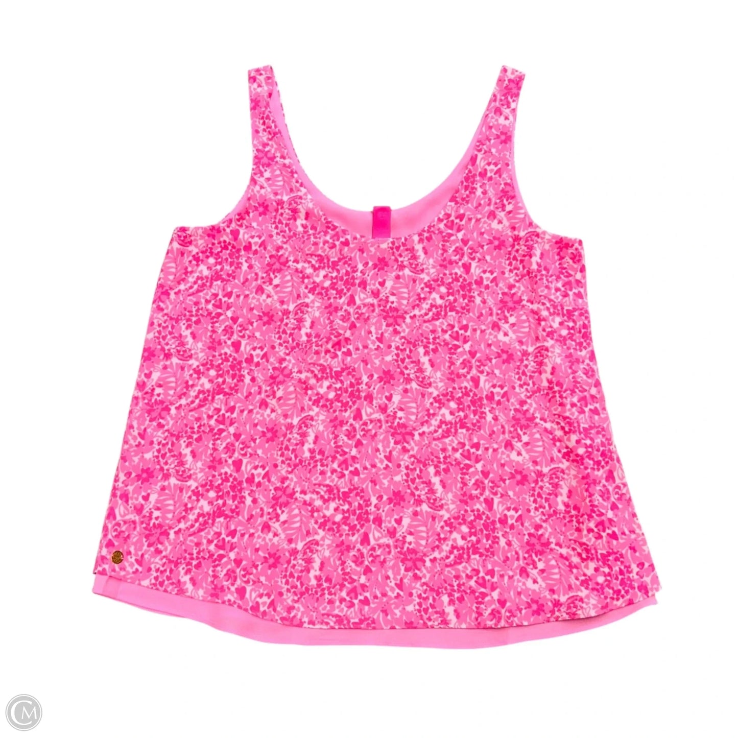 Top Sleeveless Designer By Lilly Pulitzer In Pink & White, Size: S