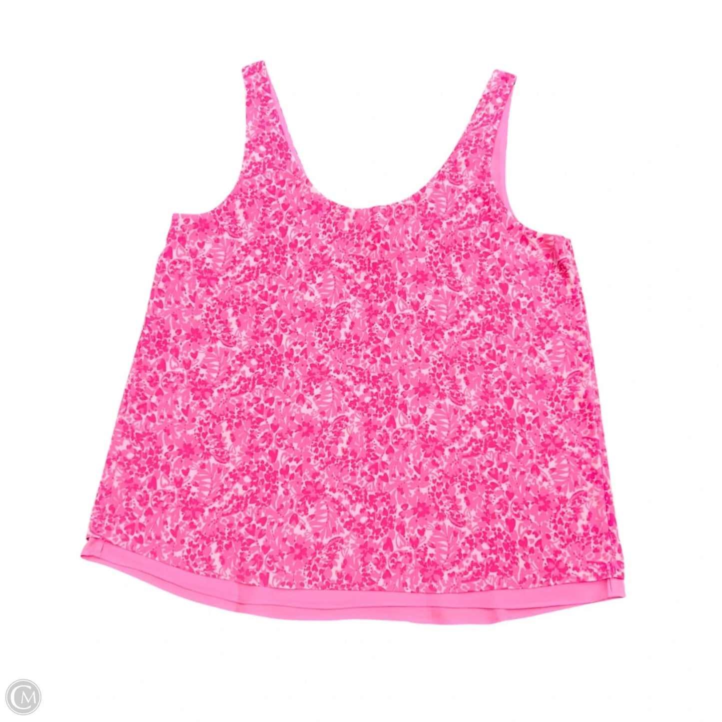 Top Sleeveless Designer By Lilly Pulitzer In Pink & White, Size: S