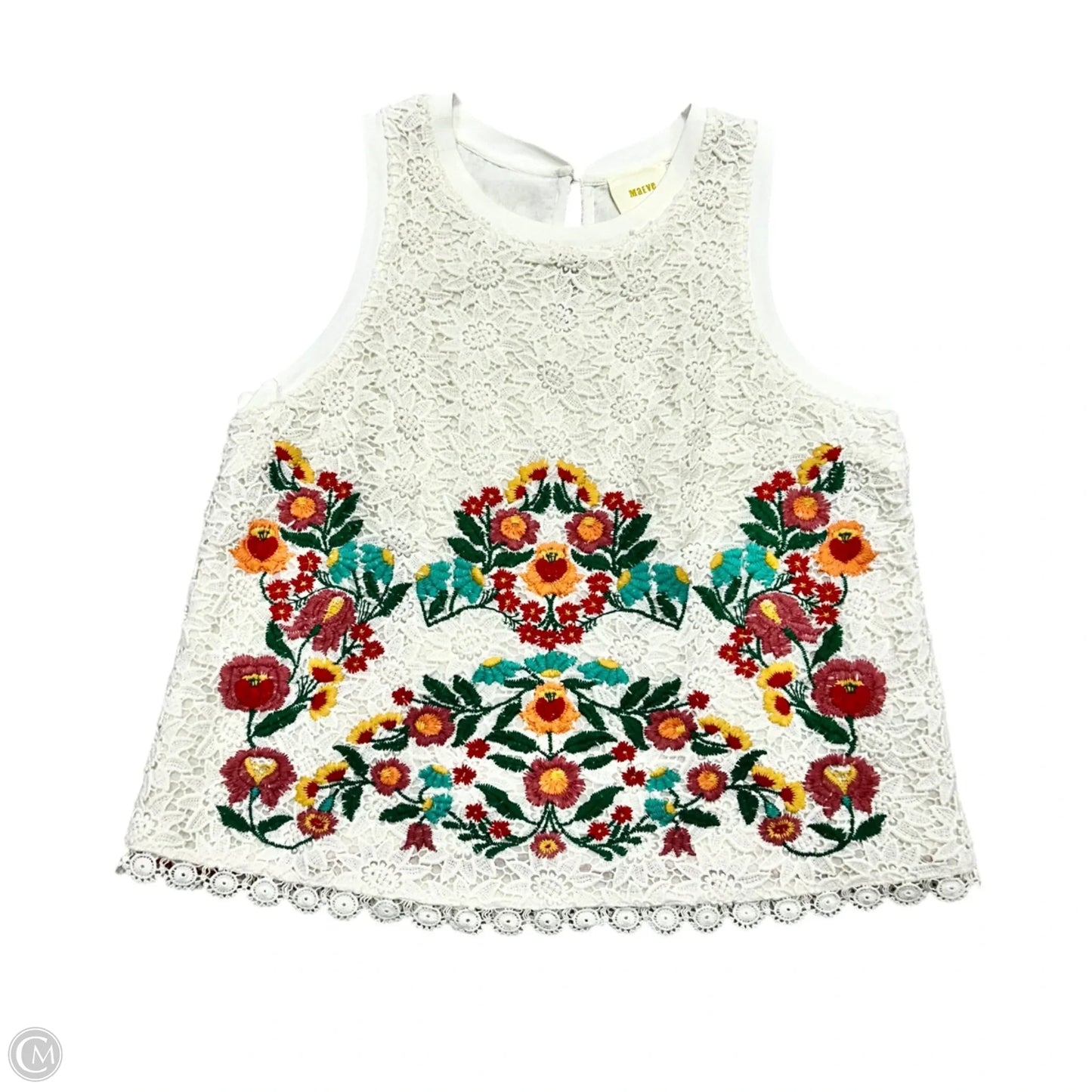 Top Sleeveless By Maeve In White, Size: M