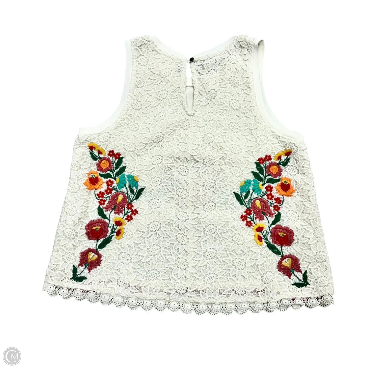 Top Sleeveless By Maeve In White, Size: M