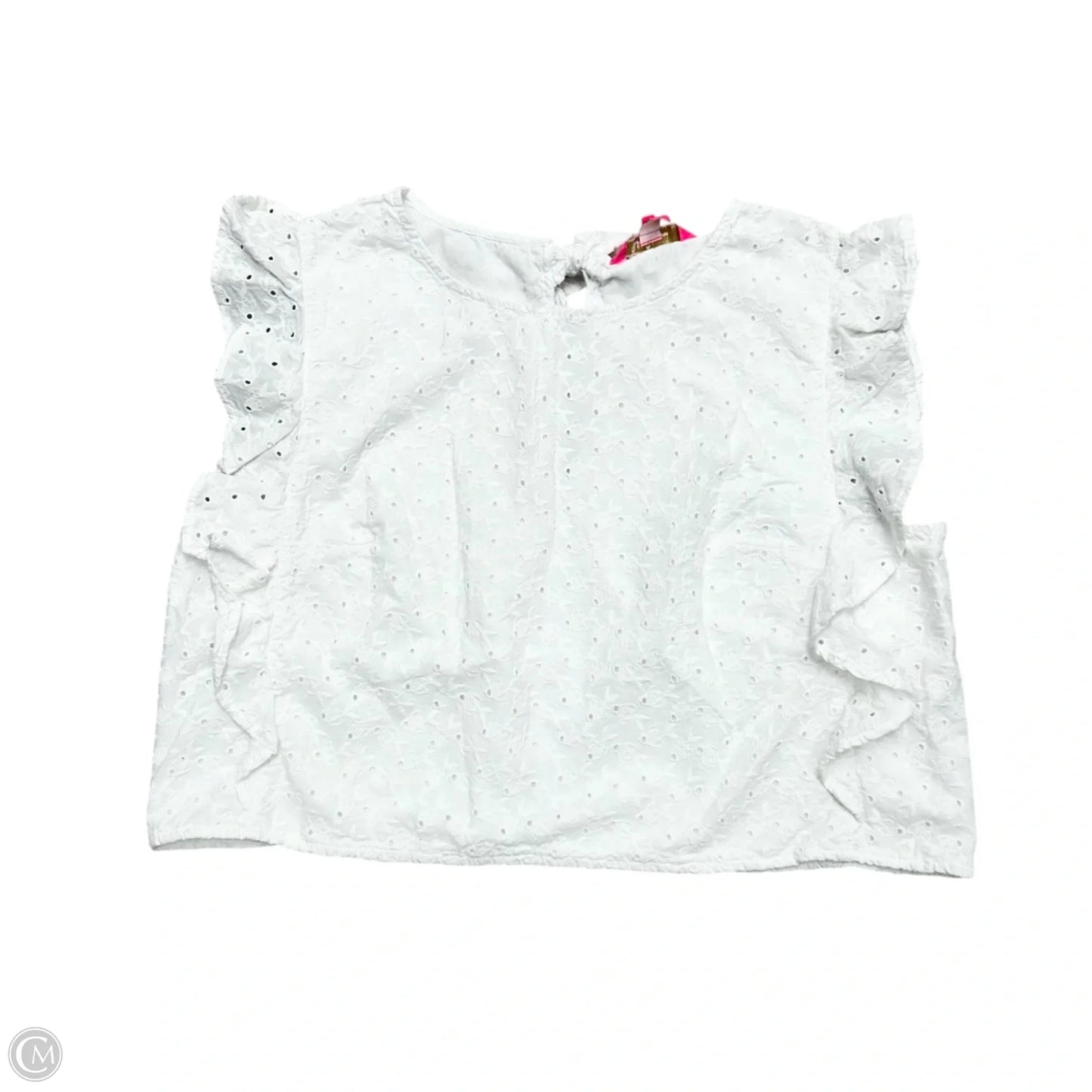Top Short Sleeve Designer By Lilly Pulitzer In White, Size: Xl