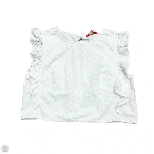 Top Short Sleeve Designer By Lilly Pulitzer In White, Size: Xl