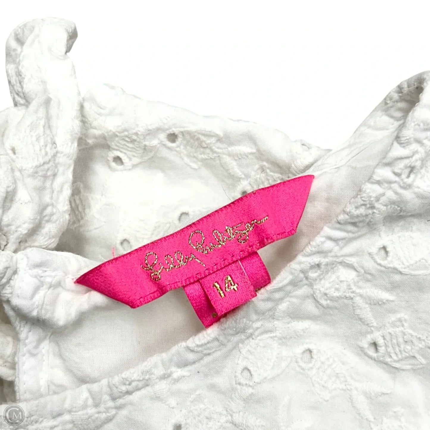 Top Short Sleeve Designer By Lilly Pulitzer In White, Size: Xl