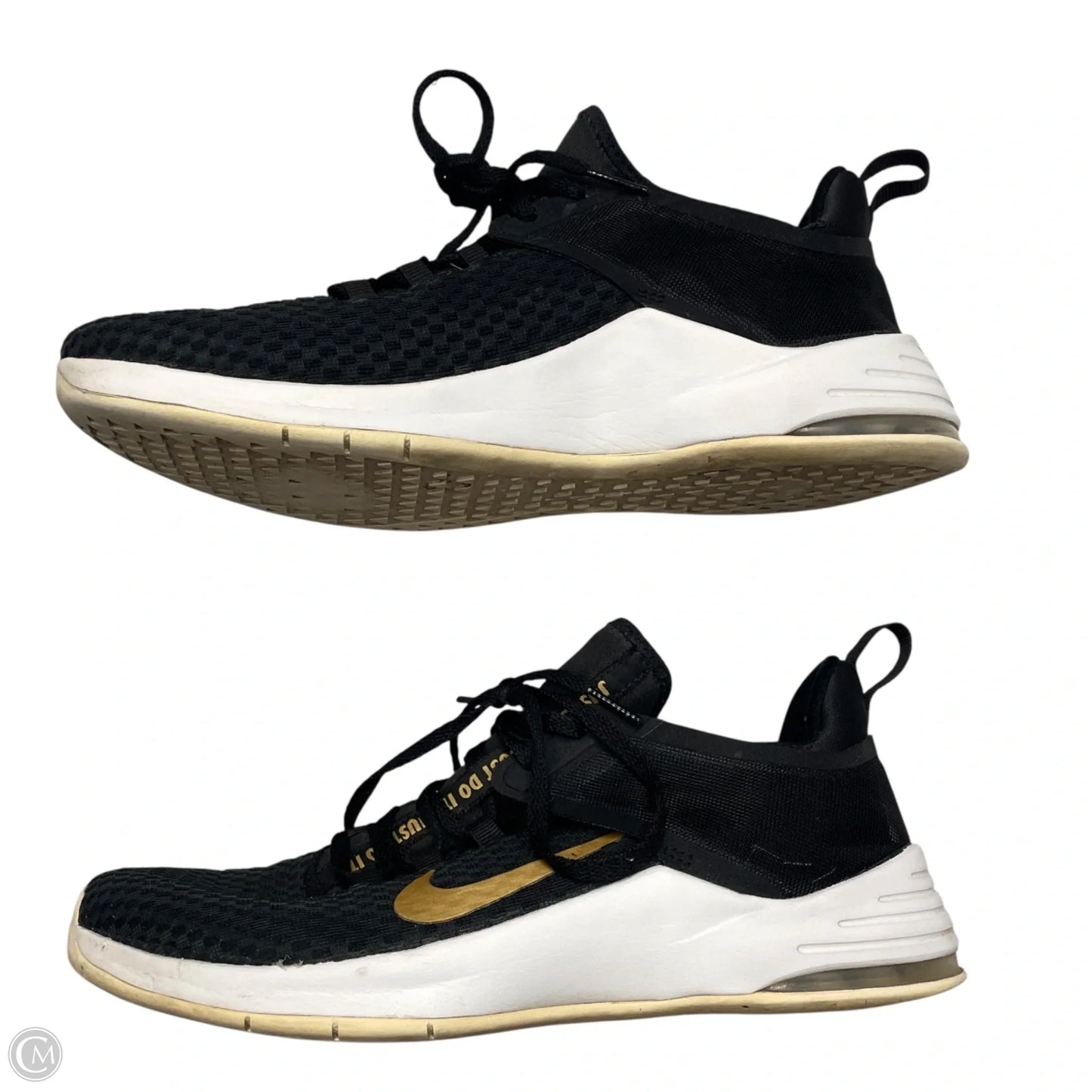 Shoes Athletic By Nike In Black & Gold, Size: 8.5