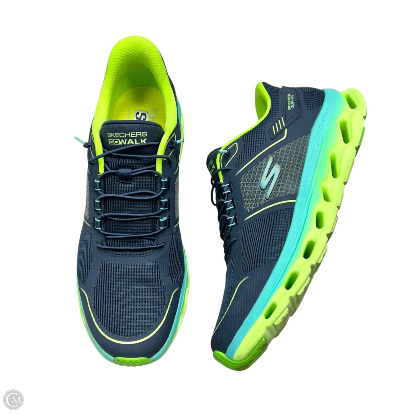 Shoes Athletic By Skechers In Blue & Green, Size: 10