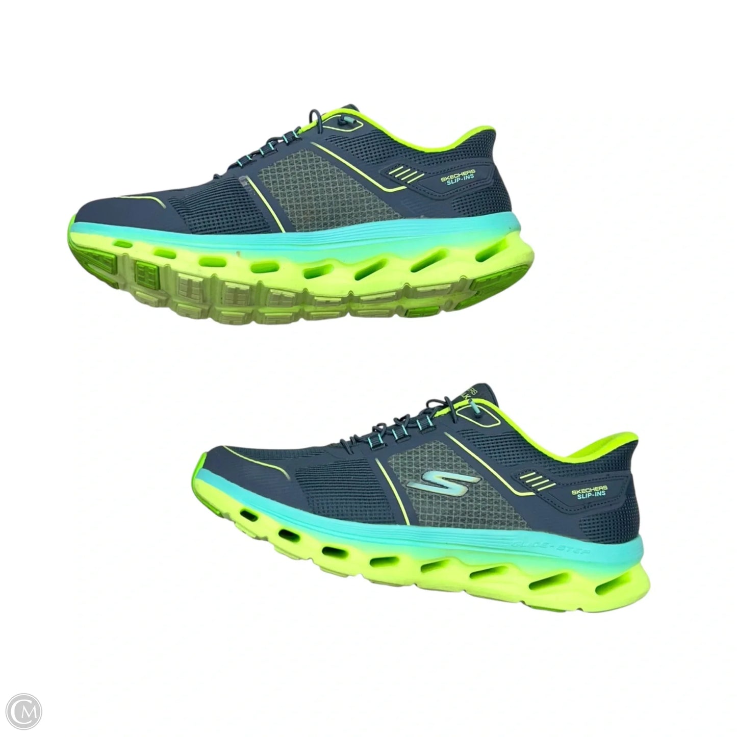 Shoes Athletic By Skechers In Blue & Green, Size: 10