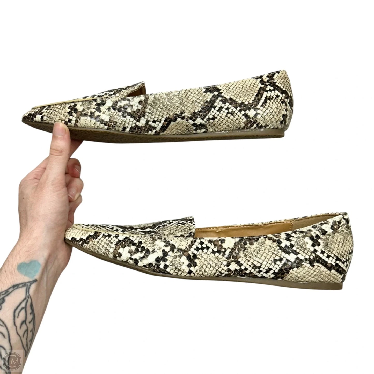 Shoes Flats By Esprit In Snakeskin Print, Size: 7.5