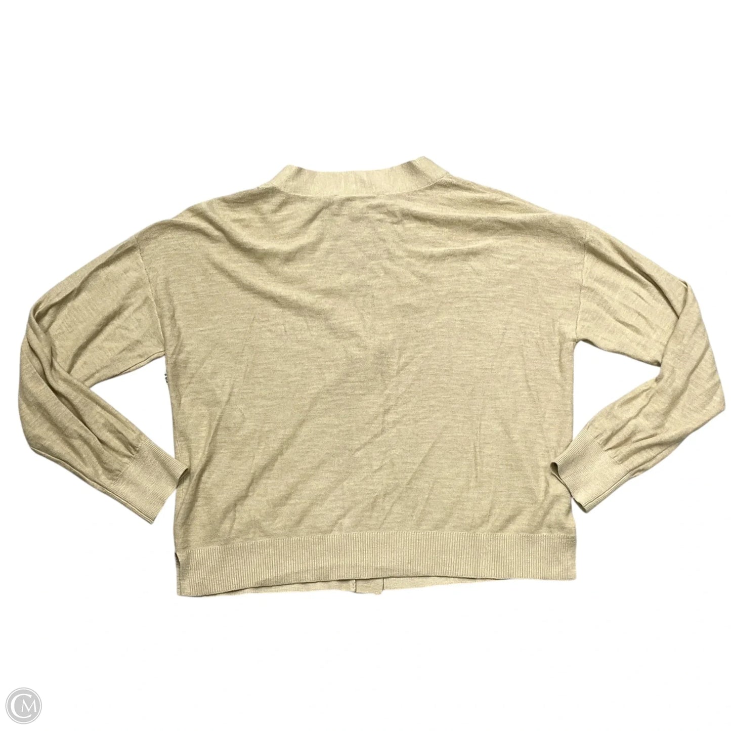 Sweater Cardigan By Loft In Tan, Size: S