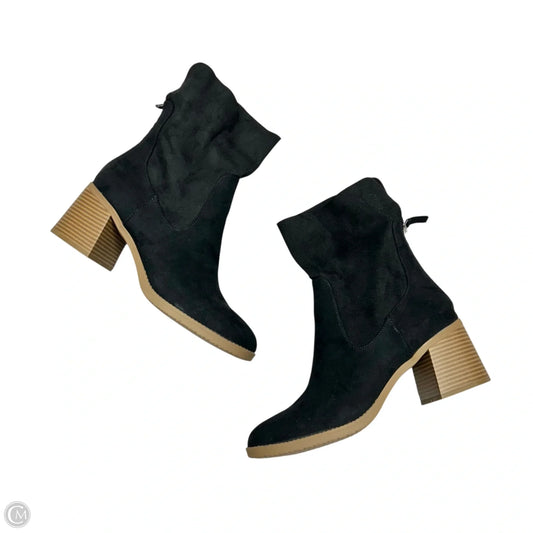 Boots Mid-calf Heels By Sun & Stone In Black, Size: 10