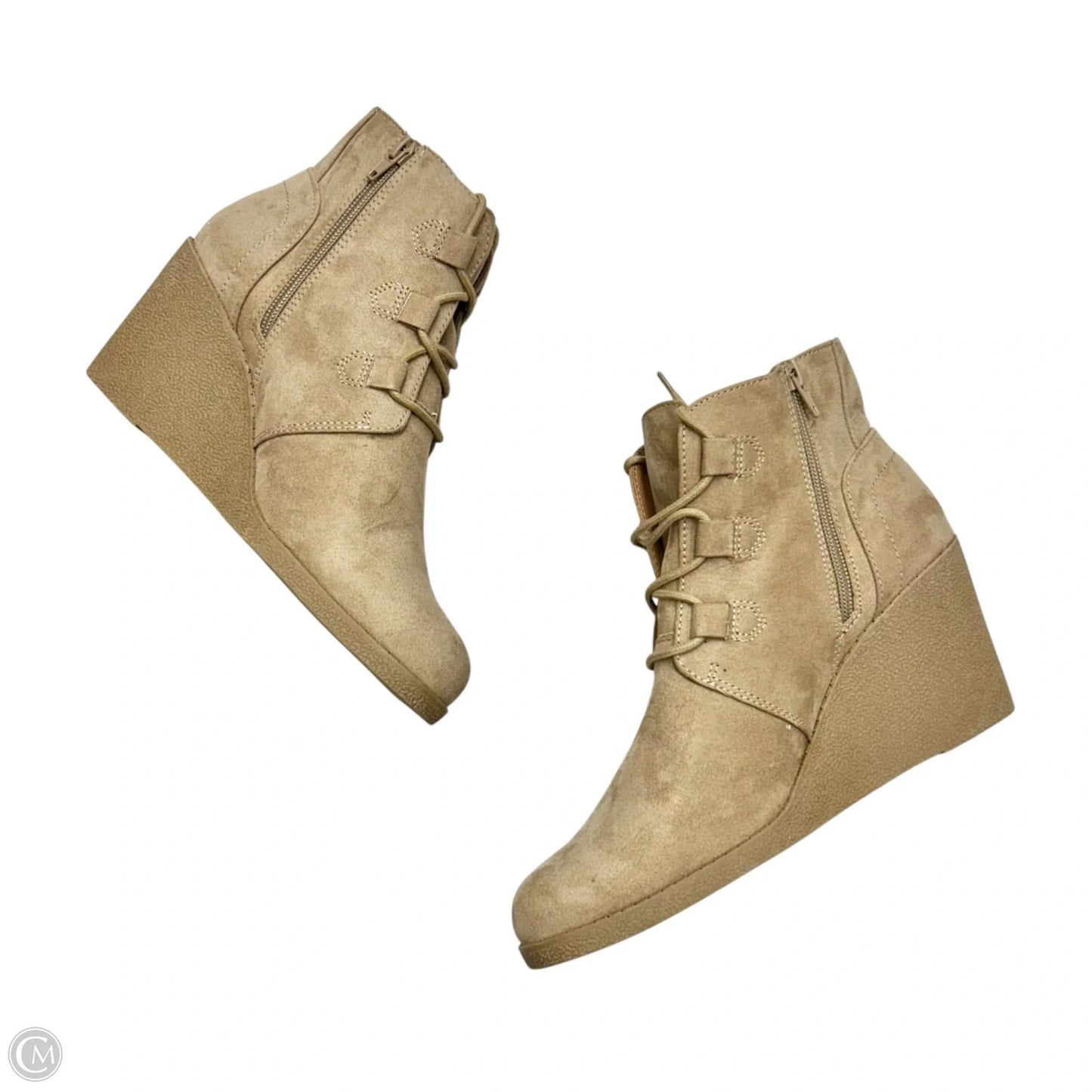 Shoes Heels Wedge By Style And Company In Tan, Size: 9.5