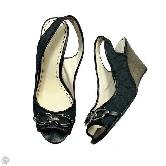 Sandals Designer By Coach In Black, Size: 8