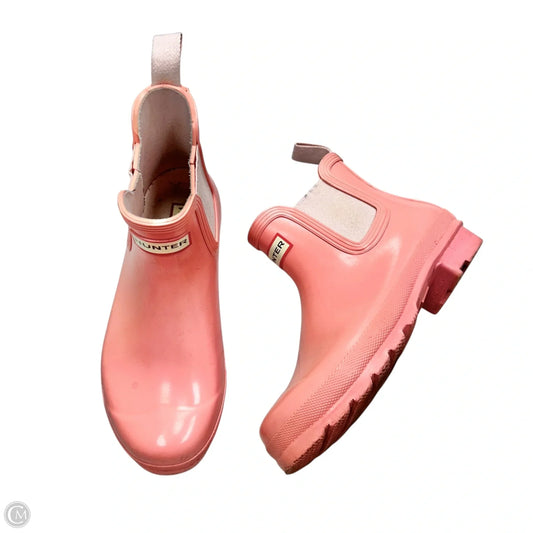 Boots Rain By Hunter In Pink, Size: 7