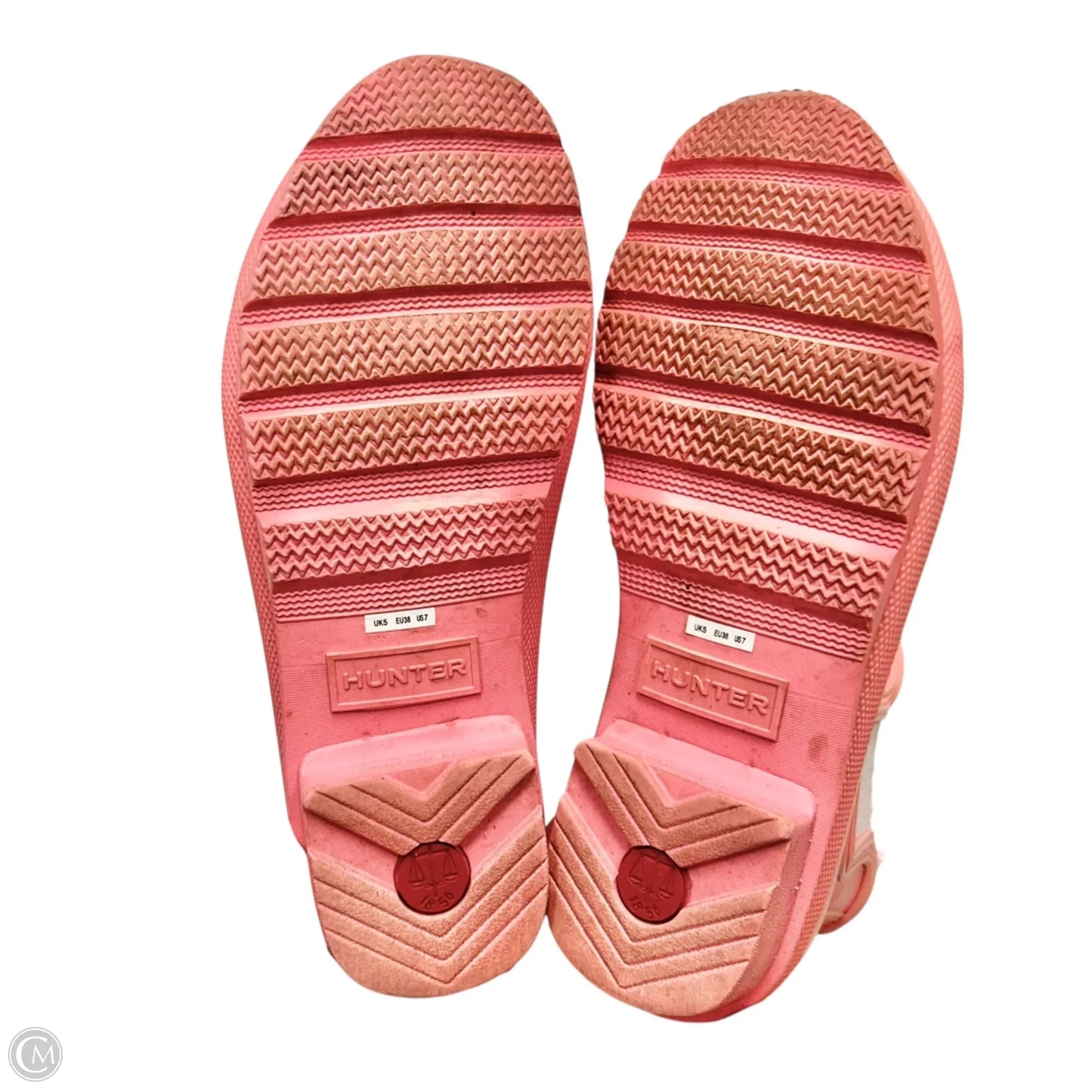 Boots Rain By Hunter In Pink, Size: 7